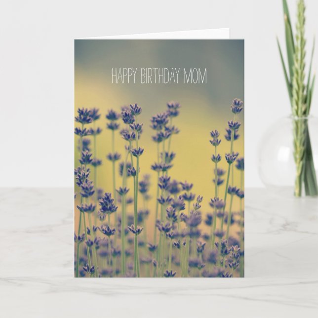 Lavender Flowers Card (Front)
