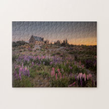 Lavender Flowers Hill And Field Village House View
