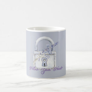 Lavender Flowers Lock Coffee Mug
