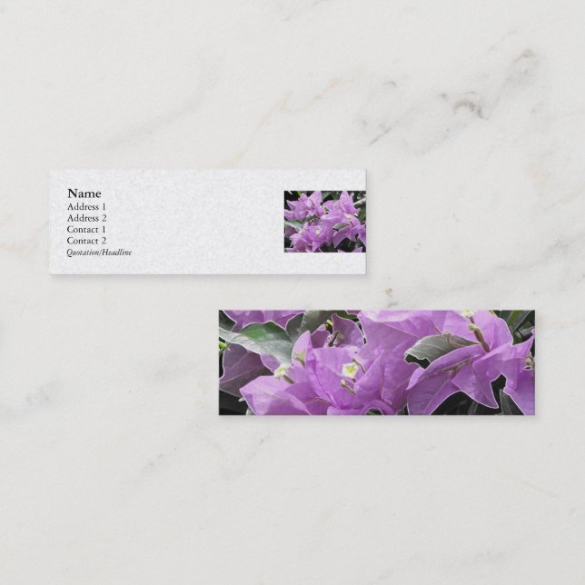 Lavender Flowers Mini Business Card (Front/Back)