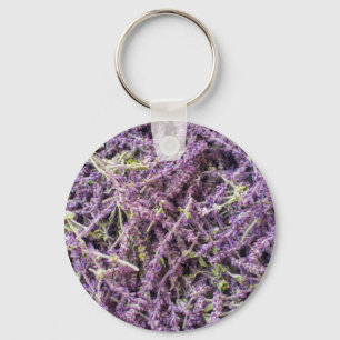 Lavender flowers pattern keychain