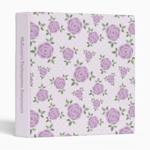 Lavender Flowers Personalized Binder