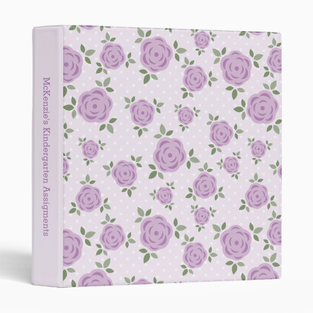 Lavender Flowers Personalized Binder (Front/Spine)