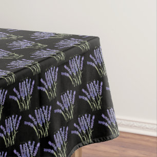 Lavender flowers rustic purple floral Botanical Tablecloth