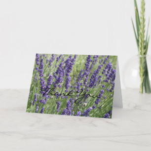 Lavender Flowers Thank You Card