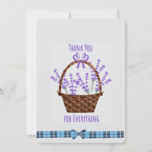 Lavender Flowers Thank you Holiday Card