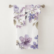 Lavender Flowers Watercolor Purple Botanical
