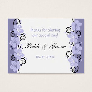 Lavender Flowers Wedding Favour Gift Tags Thank Yo