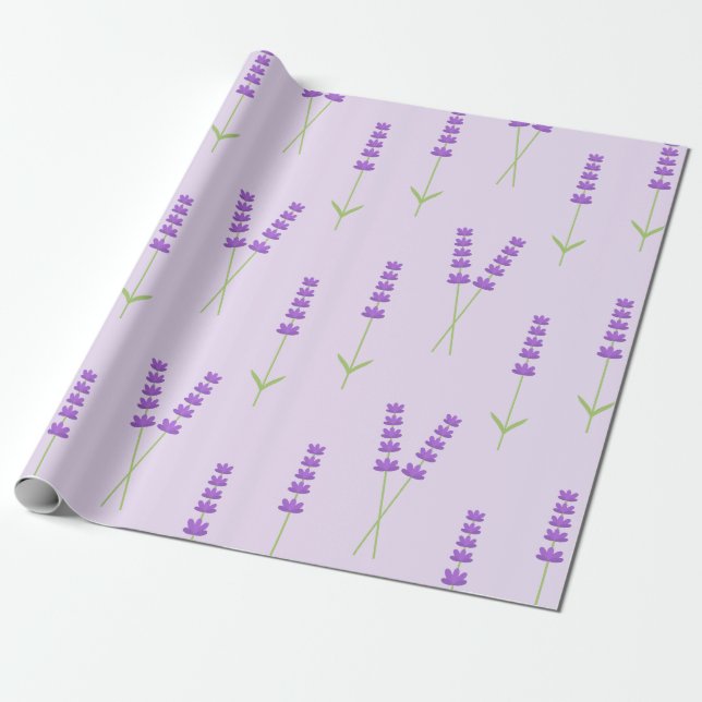 Lavender flowers Wrapping Paper (Unrolled)