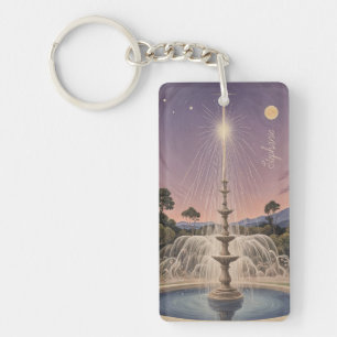 Lavender Fountain's Lullaby Personalised  Keychain