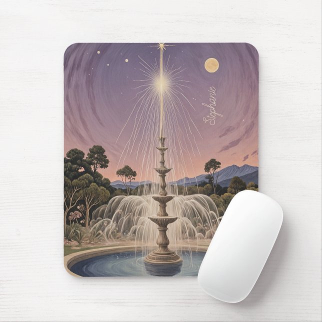 Lavender Fountain's Lullaby Personalized  Mouse Pad (With Mouse)