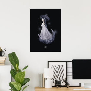 LAVENDER FOX by Alexandra Dikaia Poster