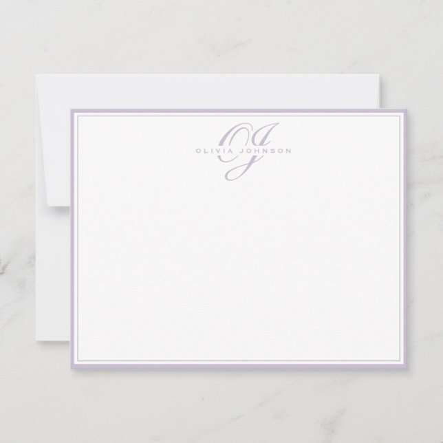 Lavender Frame Note Card (Front)