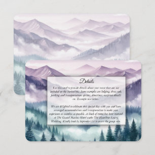 Lavender Frost in the Alpine Mist Wedding Enclosure Card
