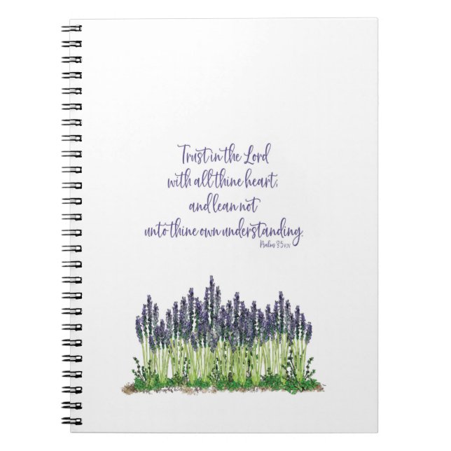Lavender Garden Design Notebook.  Notebook (Front)
