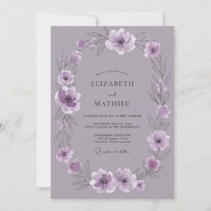 Lavender Gentle Bloom Wedding Invitation