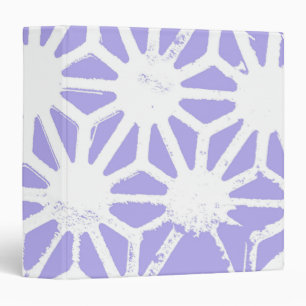 Lavender geometric pattern binder