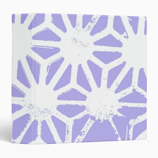 Lavender geometric pattern binder (Front/Spine)