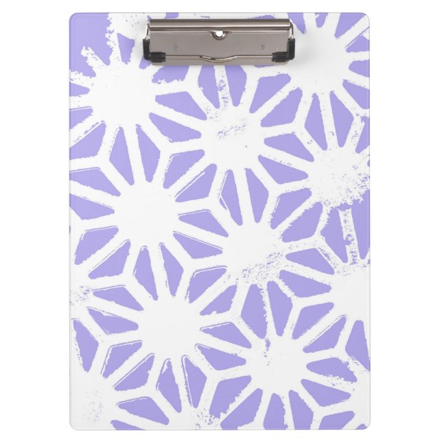 Lavender geometric pattern clipboard (Front)
