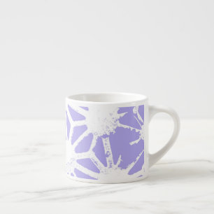 Lavender geometric pattern espresso cup