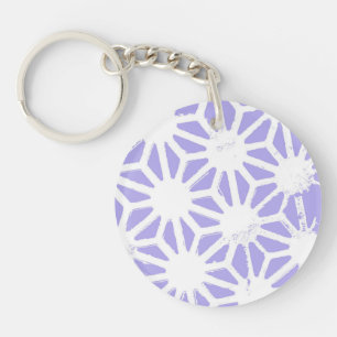 Lavender geometric pattern keychain