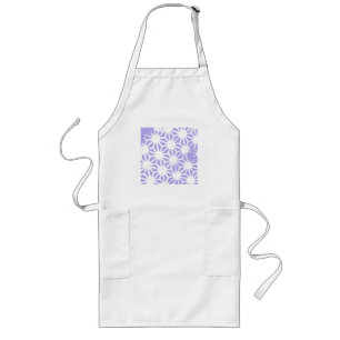 Lavender geometric pattern long apron