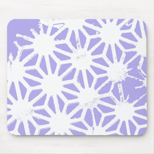 Lavender geometric pattern mouse pad (Front)