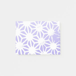 Lavender geometric pattern post-it notes