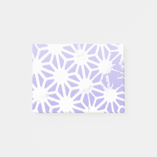 Lavender geometric pattern post-it notes (Front)