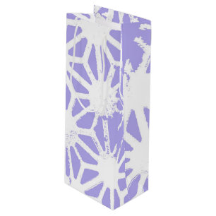 Lavender geometric pattern wine gift bag