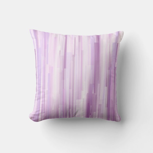 Lavender Geometric Stripe Throw Pillow (Front)