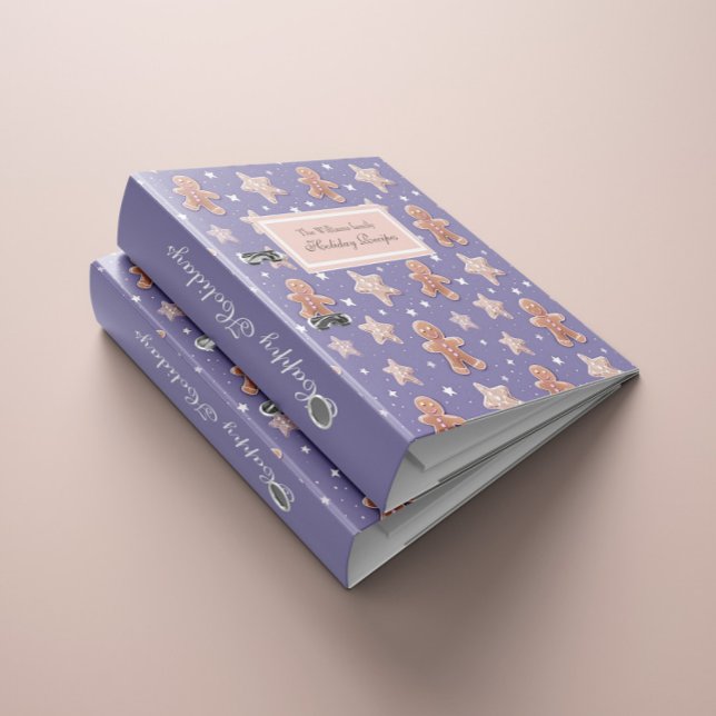 Lavender Gingerbread Man Holiday Family Binder (Creator Uploaded)