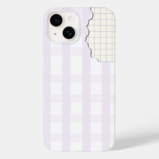 Lavender Gingham Aesthetic Phone Case Iphone 16