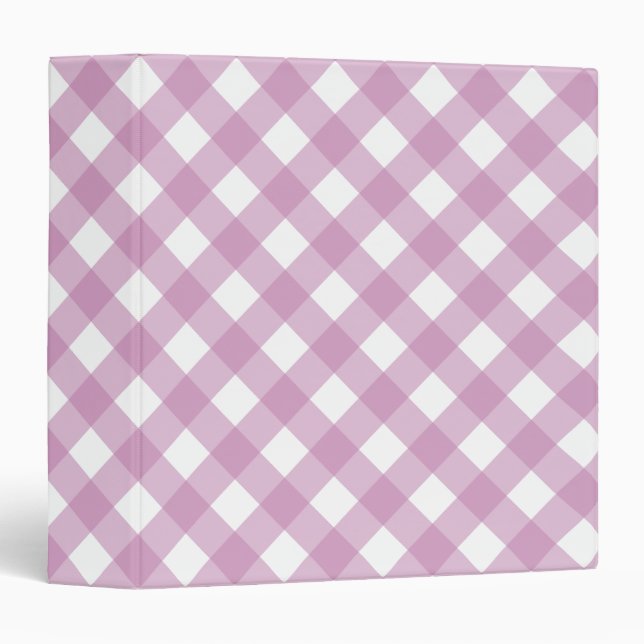 Lavender Gingham Binder (Front/Spine)