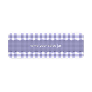 Lavender Gingham Checks Personalized