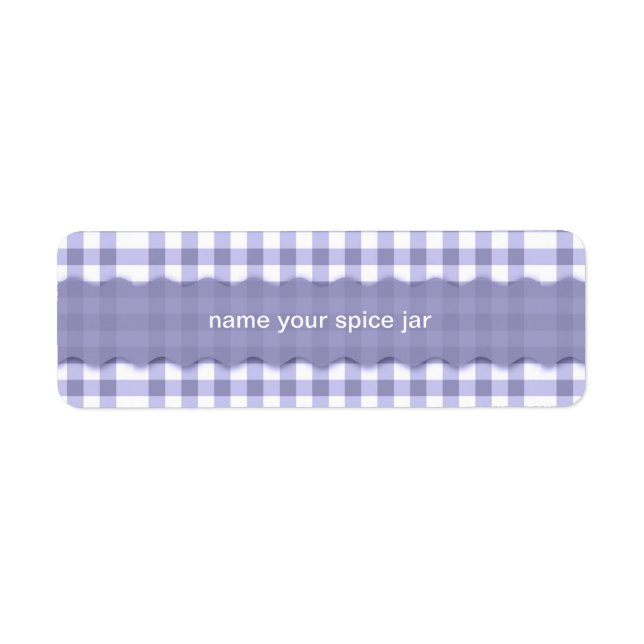 Lavender Gingham Checks Personalized (Front)