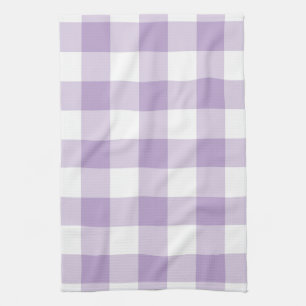 Lavender Gingham Pattern Kitchen Towel