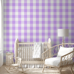 Lavender Gingham Wallpaper