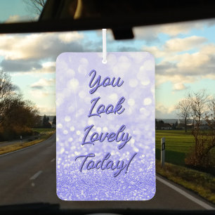 Lavender Glitter Inspirational Air Freshener