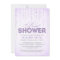 Lavender Glitter Look Bridal Shower Invitation