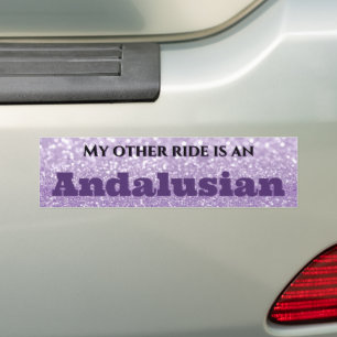 Lavender Glitter Personalized Bumper Sticker