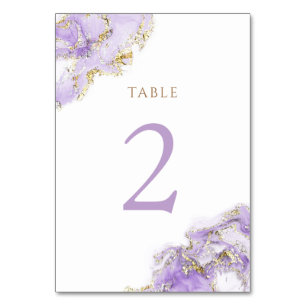lavender gold fluid marble Table Number 2