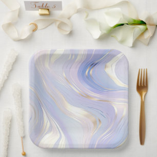 Lavender Gold Glam Wedding  Paper Plate