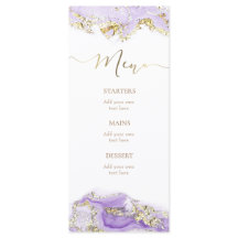 lavender gold Menu