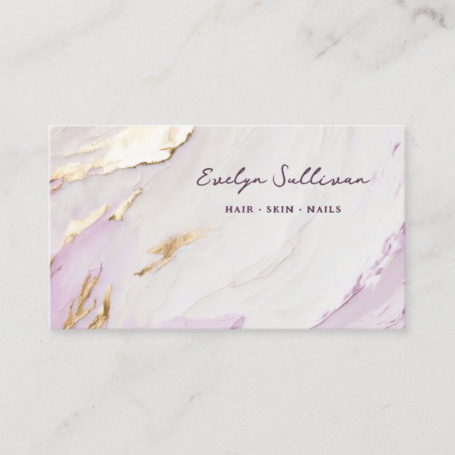 lavender gold paint business card (Front)
