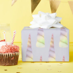 Lavender Gold Pink Purple Lime Unicorn Birthday  Wrapping Paper