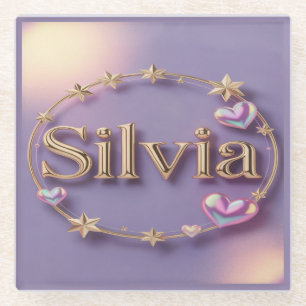 Lavender Gold Starry Silvia Coaster