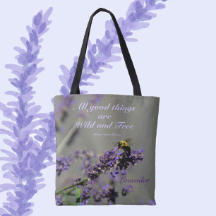 Lavender Good Things Wild and Free Bumblebee Tote Bag