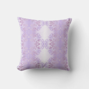Lavender Grace Damask Throw Pillow