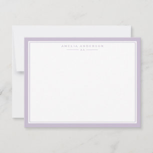 Lavender Gray Double Frame Note Card